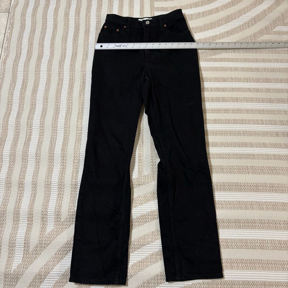 Abercrombie & Fitch Curve Love Women's 25 Black Denim Jeans Grunge High Waist - Picture 1 of 6